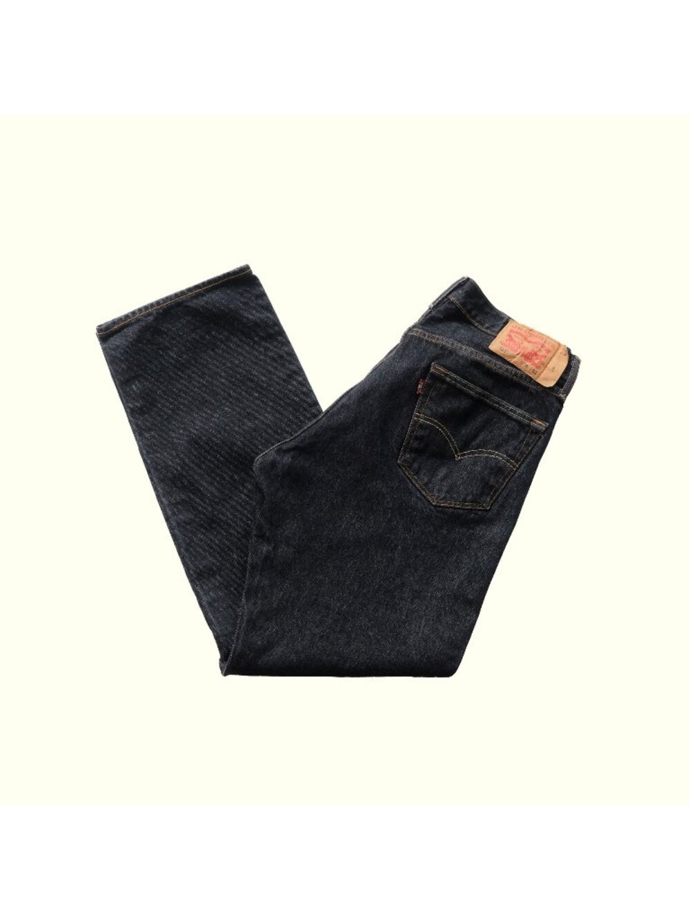 LEVI'S 501 VTG 00s RETRO BUTTON FLY BLACK DENIM COTTON JEANS SZ 36x32